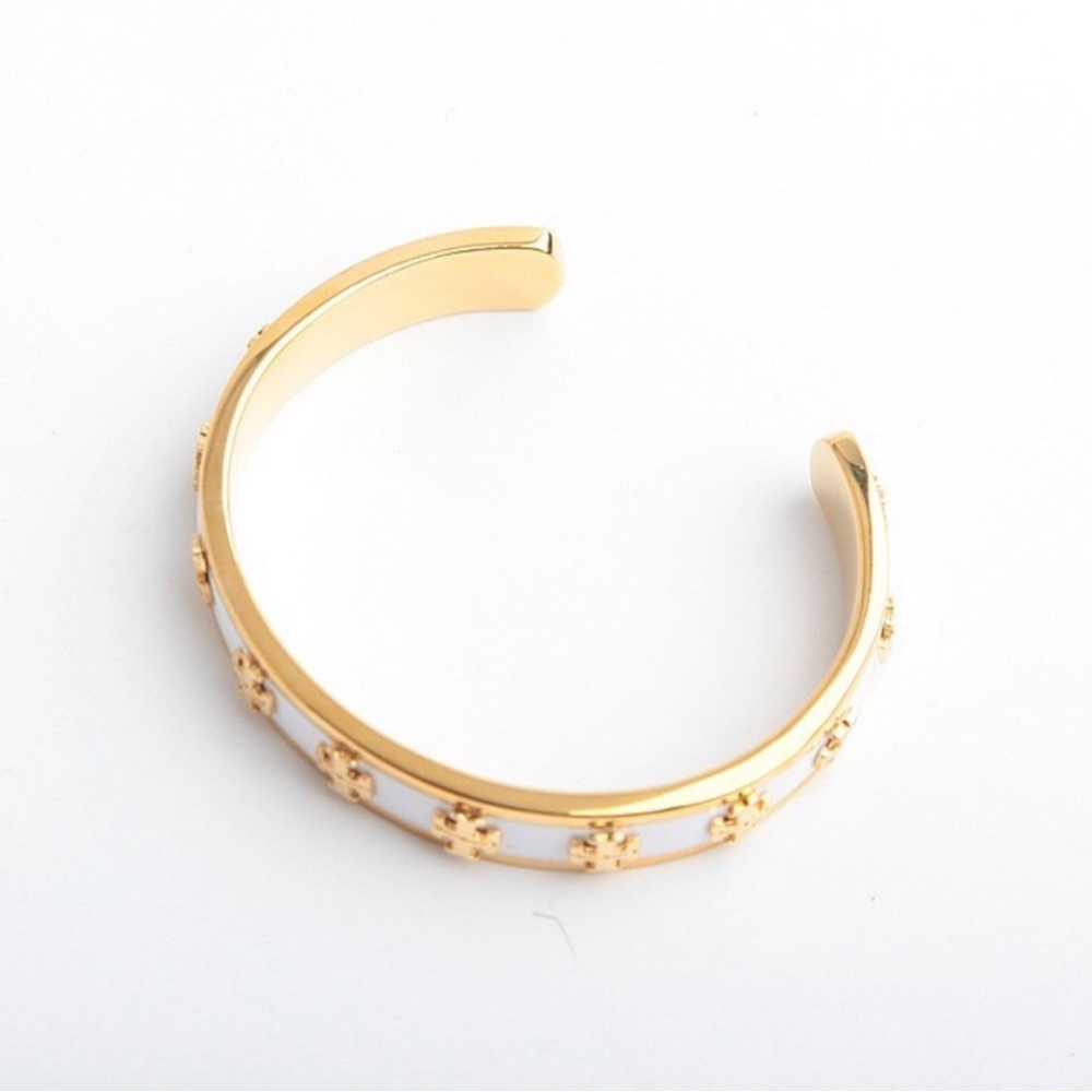 Tory Burch cuff bracelet in white